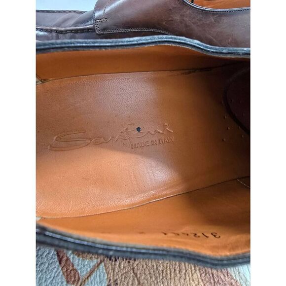 Santoni Made in Italy Men’s Leather Dress Shoes Size 11.5 Brown main image 4